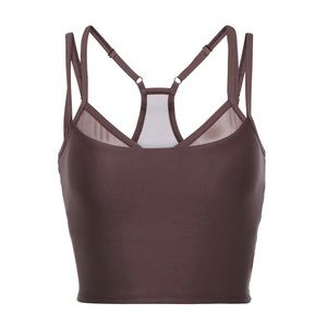 ALO Yoga Airlift Double Check Bra Tank - Raisin